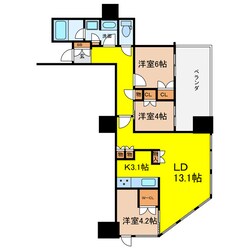 ブランズタワー大阪本町の物件間取画像